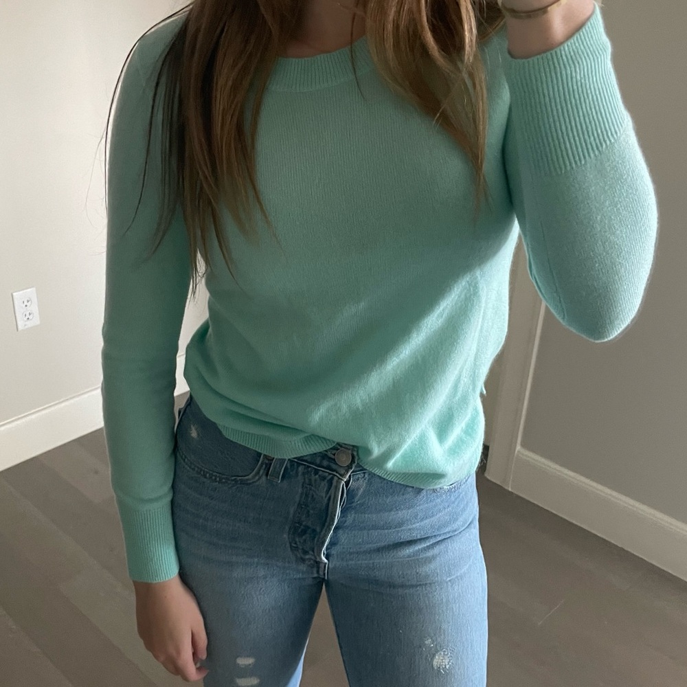 Jcrew Cashmere Sweater in Teal